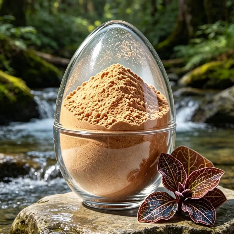 Villdyrket tørket Anoectochilus-blad til te og suppe